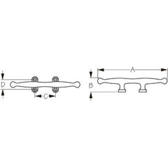 Sea-Dog 041636-1 Stainless Steel Smart Cleat - 6-1/4"