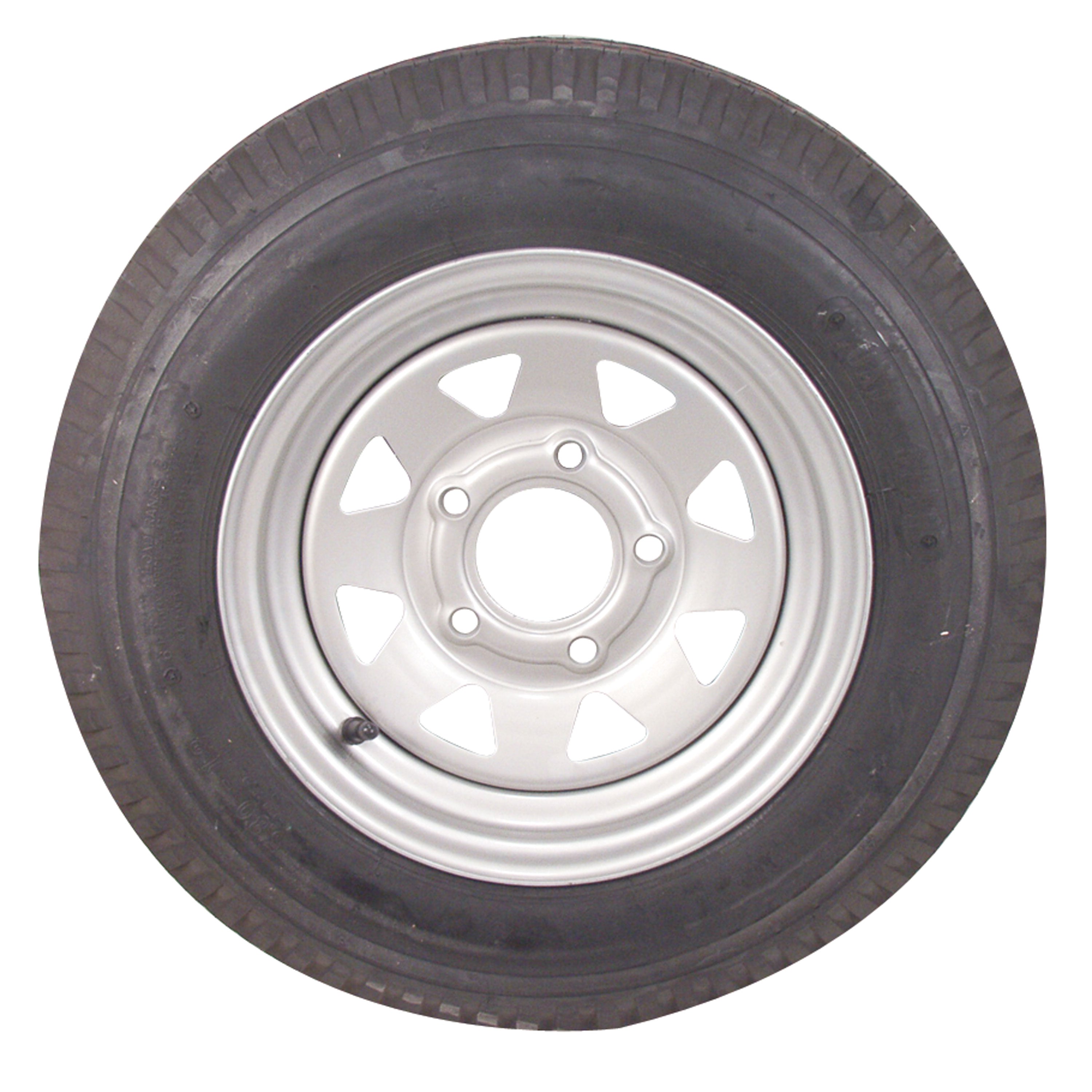 Americana Tire and Wheel 3S563 Economy Bias Tire and Wheel ST215/75D14 C/5-Hole - Painted Silver Spoke Rim