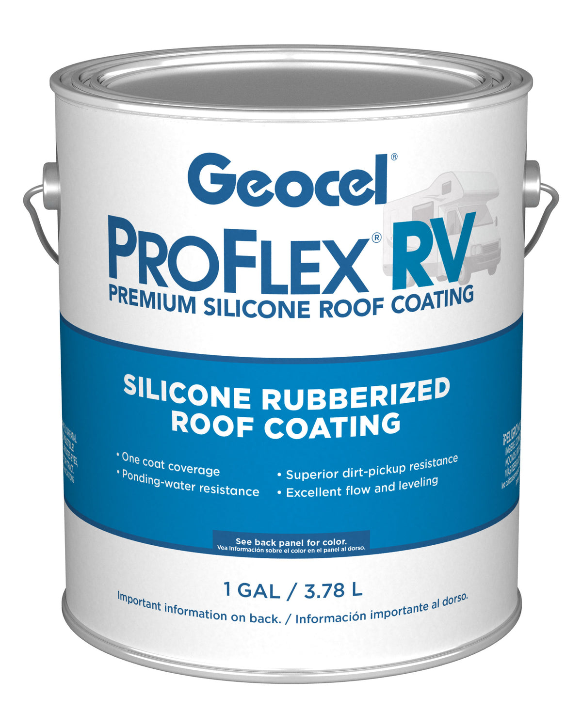 Geocel KSRV44300-16 Pro Flex RV Silicone Roof Coating - Gallon