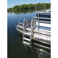 Extreme Max 3005.3377 Heavy-Duty Aluminum Pontoon & Dock Ladder with 15.75" Wide Steps - 3-Step, 300 lbs. Weight Capacity