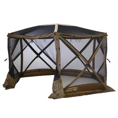 Quick-Set by Clam 12873-D-1 Escape Sky 6-Sided Sceen Shelter with Wind Panels & Screened Roof