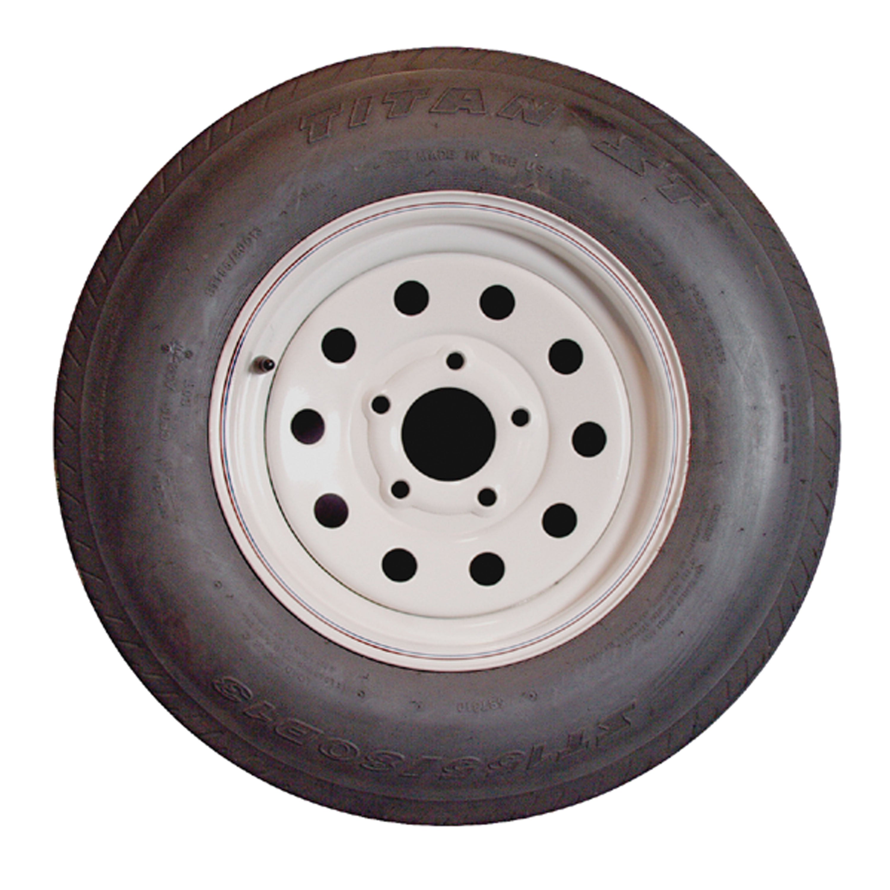 Americana Tire and Wheel 32673 Economy Radial Tire and Wheel ST225/75R15 D/6-Hole - White Modular Rim