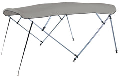 Carver A(8SQ)4893UB-10 8'L 4-Bow SQ Tube Pontoon Bimini Top Kit - 48"H, Fits 96"-102" W, Cadet Gray