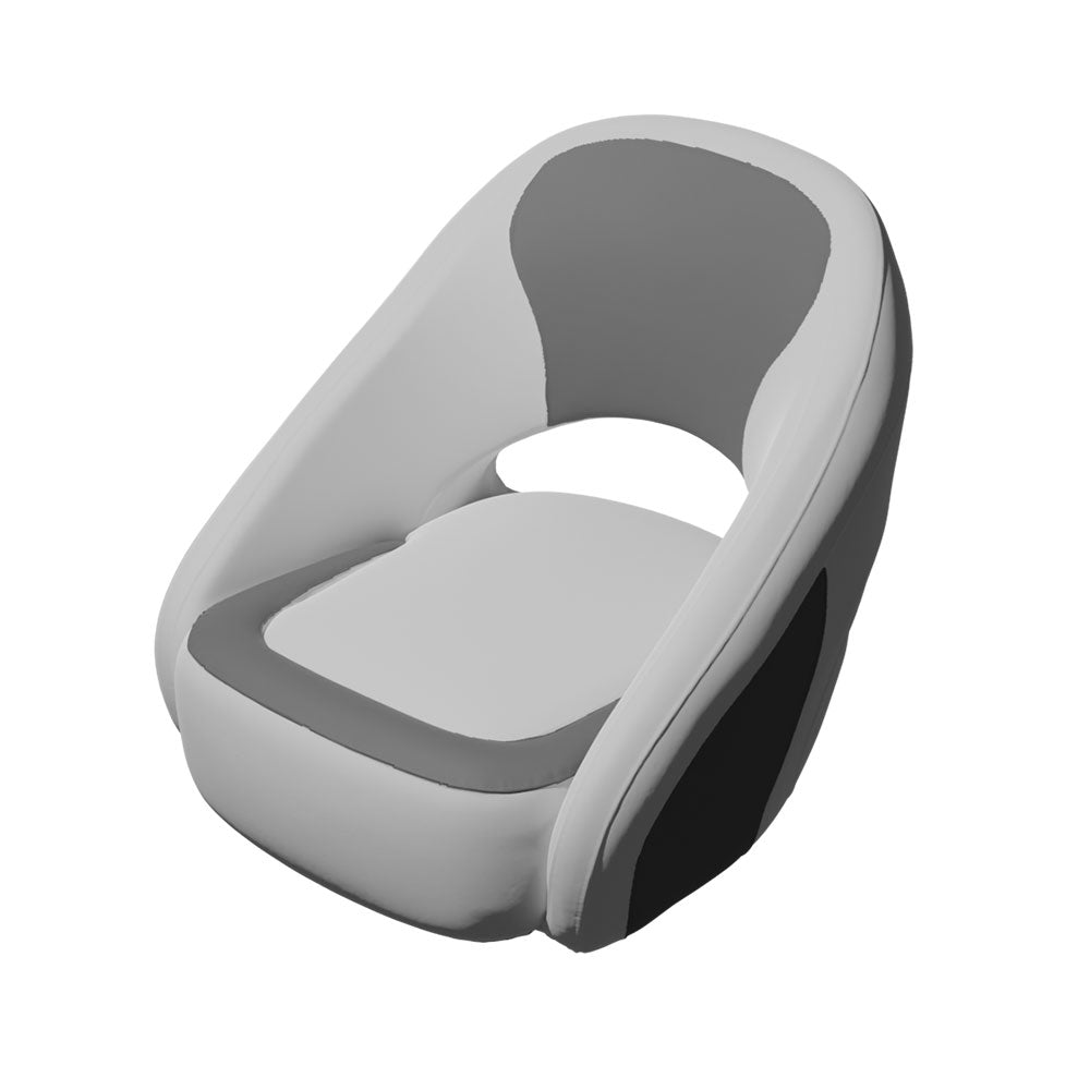 TACO Marine BA2-25WHT-GRY Caladesi Smooth Bucket Seat - White and Gray