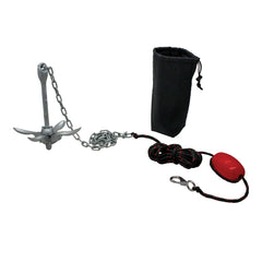 Extreme Max 3006.6785 BoatTector Complete All-in-One Deluxe Grapnel Anchor Kit for Small Boats, Kayaks, PWC, Jet Ski, Paddle Boards - Includes 3.5 lbs. Anchor, Rope, Anchor Chain, Shackles, Float, and Storage Bag