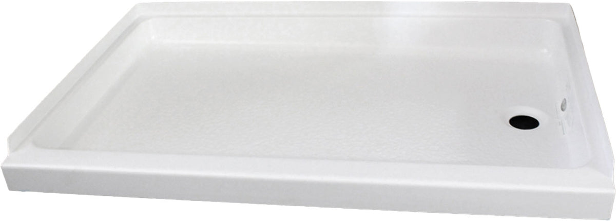 Specialty Recreation SP2440WR Shower Pan - 24" x 40", RH Drain, White