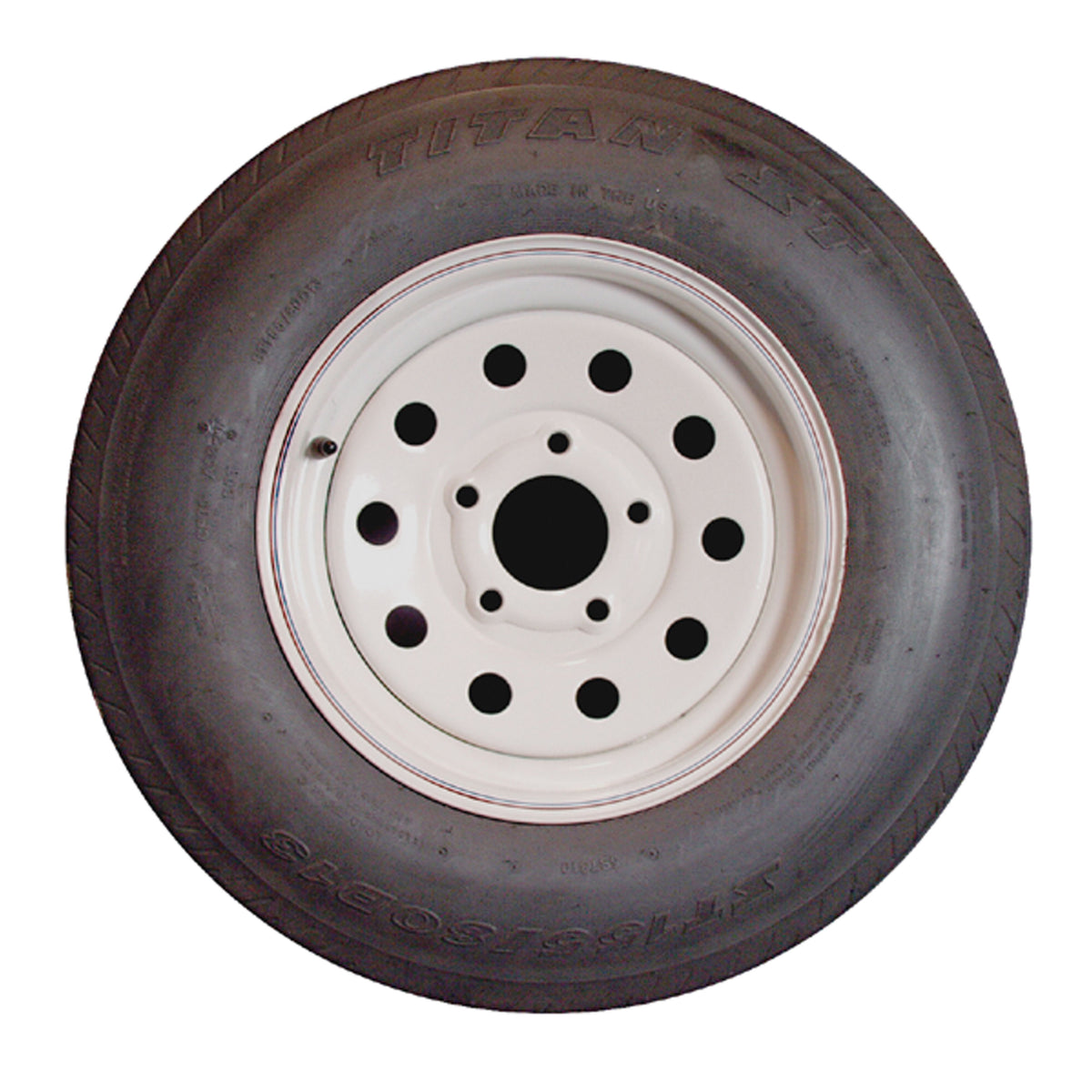 Americana Tire and Wheel 32557 Economy Radial Tire and Wheel ST225/75R15 D/5-Hole - White Modular Rim