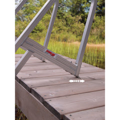 Extreme Max 3005.3377 Heavy-Duty Aluminum Pontoon & Dock Ladder with 15.75" Wide Steps - 3-Step, 300 lbs. Weight Capacity