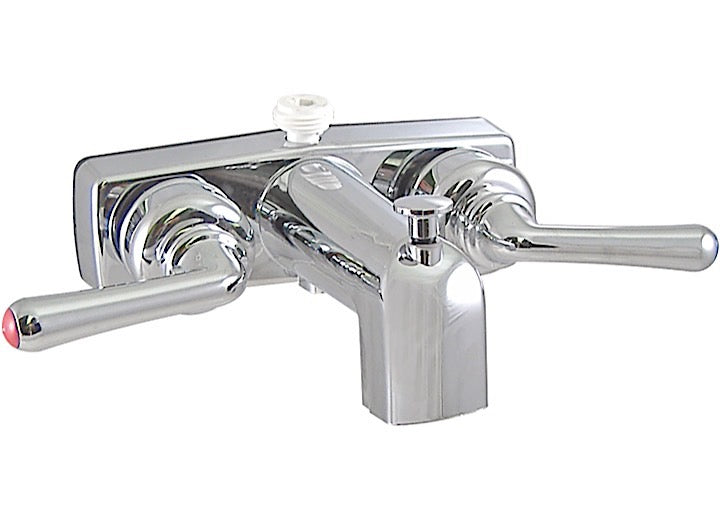 VALTERRA PF213364 TUB/SHOWER DIV FAUCET W/ DSPUD 4IN 2 LEVER TEACUP PLASTIC CHROME