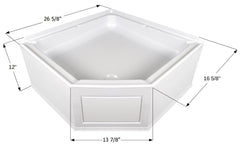 Icon 15231 Shower Pan Assembly NSB2727-PW