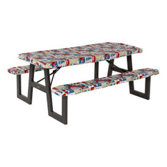 Lippert 2022107835 3 Pc Picnic Table Cover Set - Patchwork Print