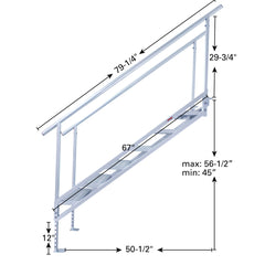 Extreme Max 3005.4281 Jumbo-Tread Universal Mount Dock Stairs with Railing - 6-Step