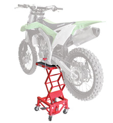 Extreme Max 5001.5083 Ultra-Stabile Hydraulic Motorcycle Lift Table with Foot Pad Lift Function - Raises Bikes from 13.25" to 34", 300 lbs. Weight Capacity