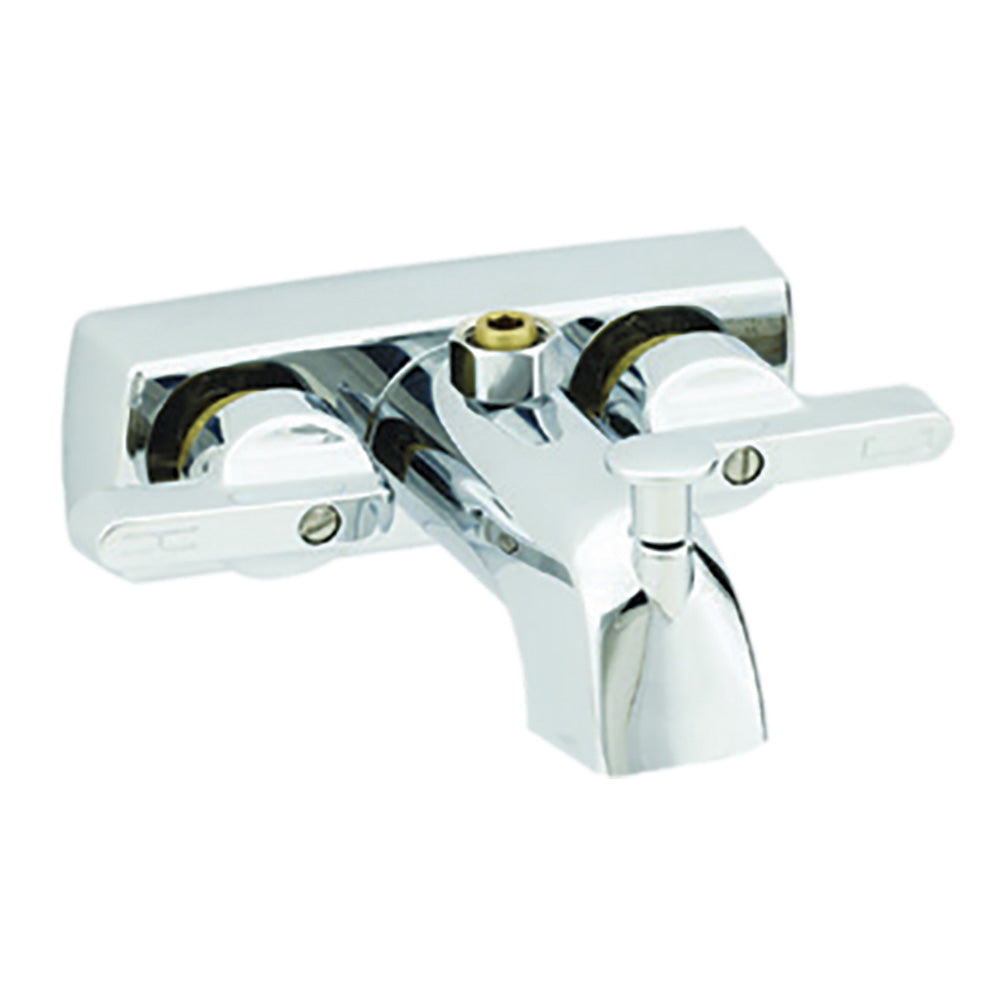 Empire Faucets 381-D-2 RV Tub/Shower Diverter with Lever Handles, Rise Adapter and Brass Stems - 3-3/8" On-Center, Chrome