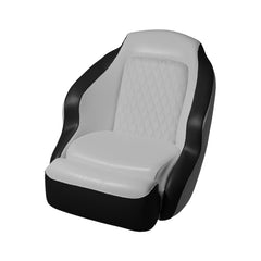 TACO Marine BA1-25WHT-BLK Anclote Diamond Bucket Seat - White and Black