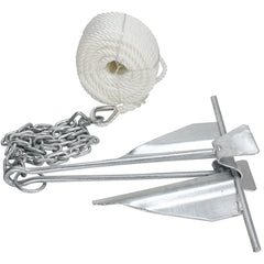 Extreme Max 3006.6717 Complete Slip Ring Anchor Kit with Rope / Anchor Chain / Shackle - #7 / 4.5 lbs.