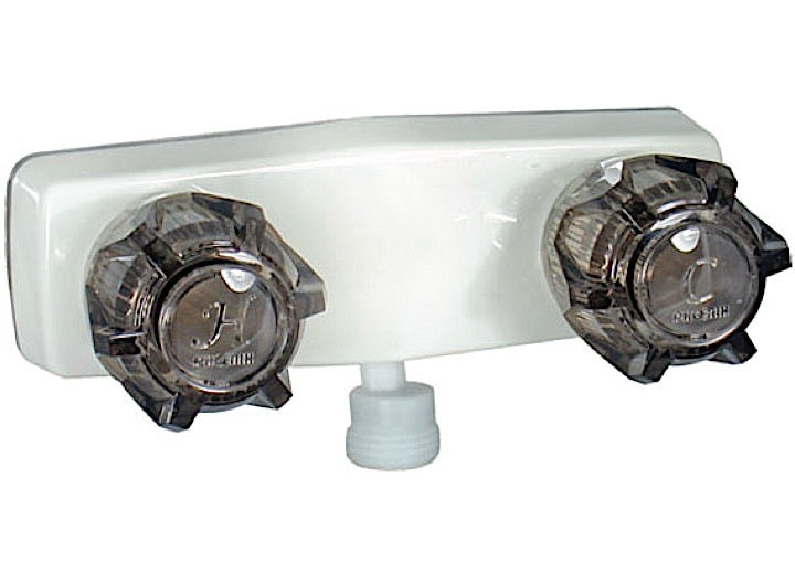 VALTERRA PF213245 SHOWER VALVE W/ VAC BRKR 4IN 2 SMOKE KNOBS PLASTIC WHITE