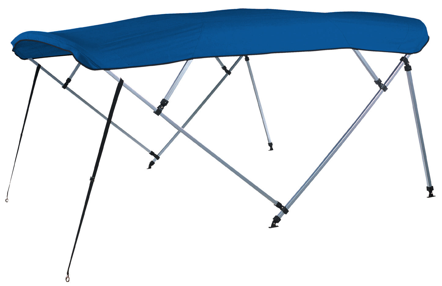 Carver A(8SQ)4893UB-04 8'L 4-Bow SQ Tube Pontoon Bimini Top Kit - 48"H, Fits 96"-102" W, Pacific Blue