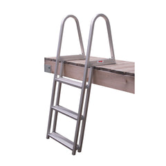 Extreme Max 3005.3377 Heavy-Duty Aluminum Pontoon & Dock Ladder with 15.75" Wide Steps - 3-Step, 300 lbs. Weight Capacity