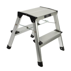 Quick Products QP-FTSS Slim-Profile Easy Folding Two-Step Stool - 200 lbs. Capacity