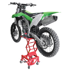 Extreme Max 5001.5083 Ultra-Stabile Hydraulic Motorcycle Lift Table with Foot Pad Lift Function - Raises Bikes from 13.25" to 34", 300 lbs. Weight Capacity