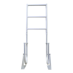 Extreme Max 3005.3470 Heavy-Duty Aluminum Flip-Up Dock Ladder with Comfort Use Round Tube Frame and 21" Wide Steps - 3-Step, 300 lbs. Weight Capacity