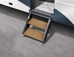 Prest-O-Fit 2-0501 Trailhead RV Step Rug for MORryde StepAbove - 2-Step, 17.5" W x 10.5 D, Buckskin Brown