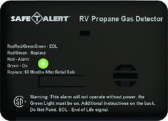 Safe-T-Alert 20-441-P-BL Mini Hard-Wired Propane/LP Gas Alarm - 12V, 20 Series, Black