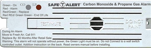 Safe-T-Alert by MTI Industries 35-741-WT Dual LP/CO Alarm - 12V, 35 Series Surface Mount, White