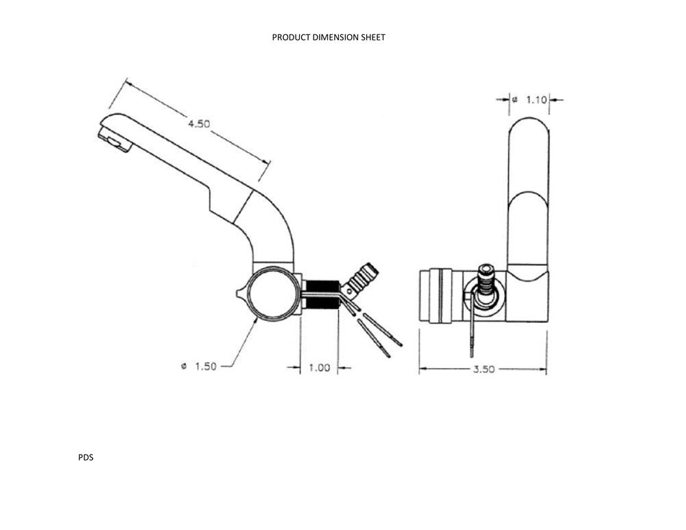 Shurflo 94-009-10 Single Operation Rotating 12V Electric Faucet - White