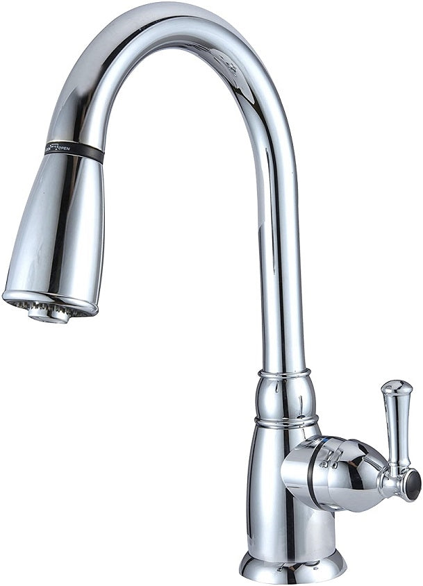 Dura Faucet Non-Metallic Pull-Down RV Kitchen Faucet - Chrome