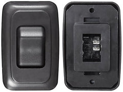 RV Designer S521 Contoured DC Wall Switch On/Off - Single, Black