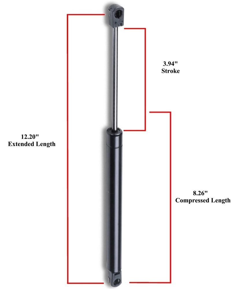 AP Products 010-065 Gas Spring - 12.20" Ext Length, 3.94" Stroke Rod Length, 24 lb. P1 Force