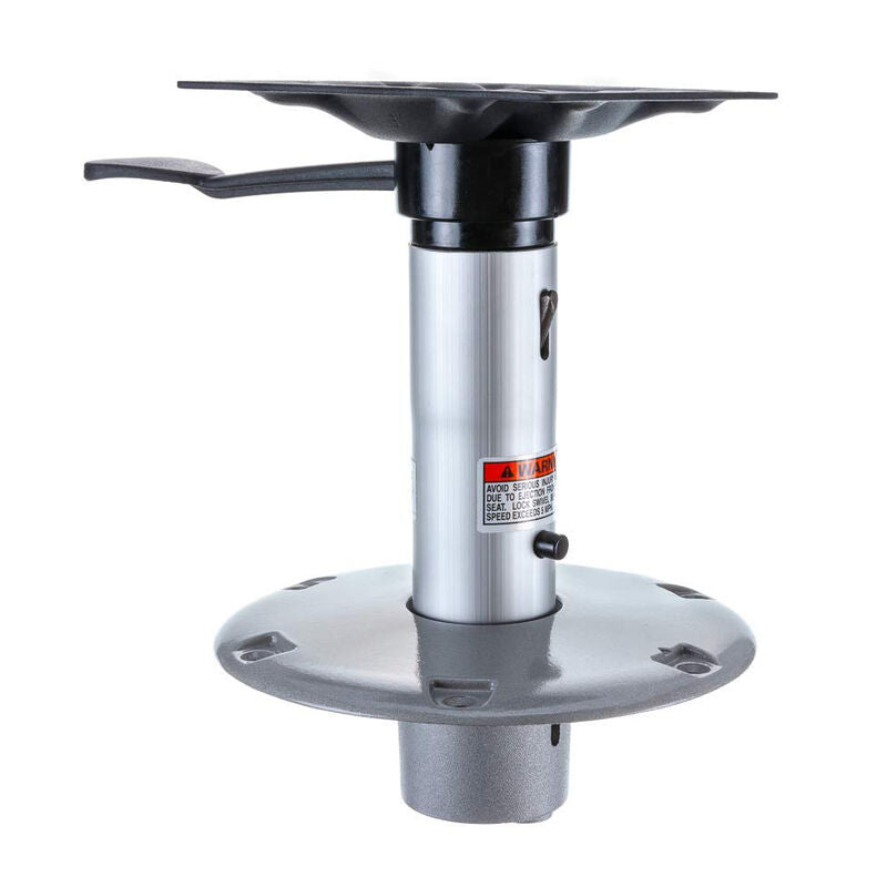 Attwood 23813-7 Swivl-Eze 238 Pedestal Kit with 13" Post, 9" Base and Seat Mount - Satin Finish