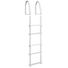 Dock Edge Fixed 5 Step Ladder Bight White Galvalume