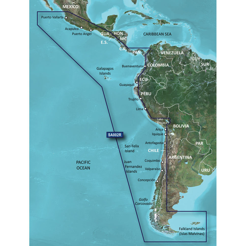 Garmin BlueChart&reg; g3 Vision&reg; HD - VSA002R - South America West Coast - microSD&trade;/SD&trade;