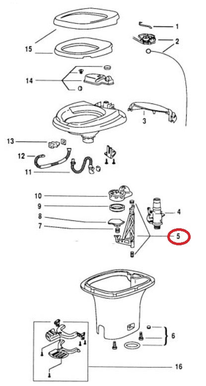 Thetford 24633 Aqua-Magic IV - High Actuator Assembly