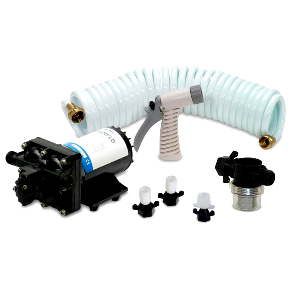 Shurflo by Pentair BLASTER&trade;II Washdown Kit - 12VDC, 3.5GPM w/25&#39; Hose, Nozzle, Strainer &amp; Fittings