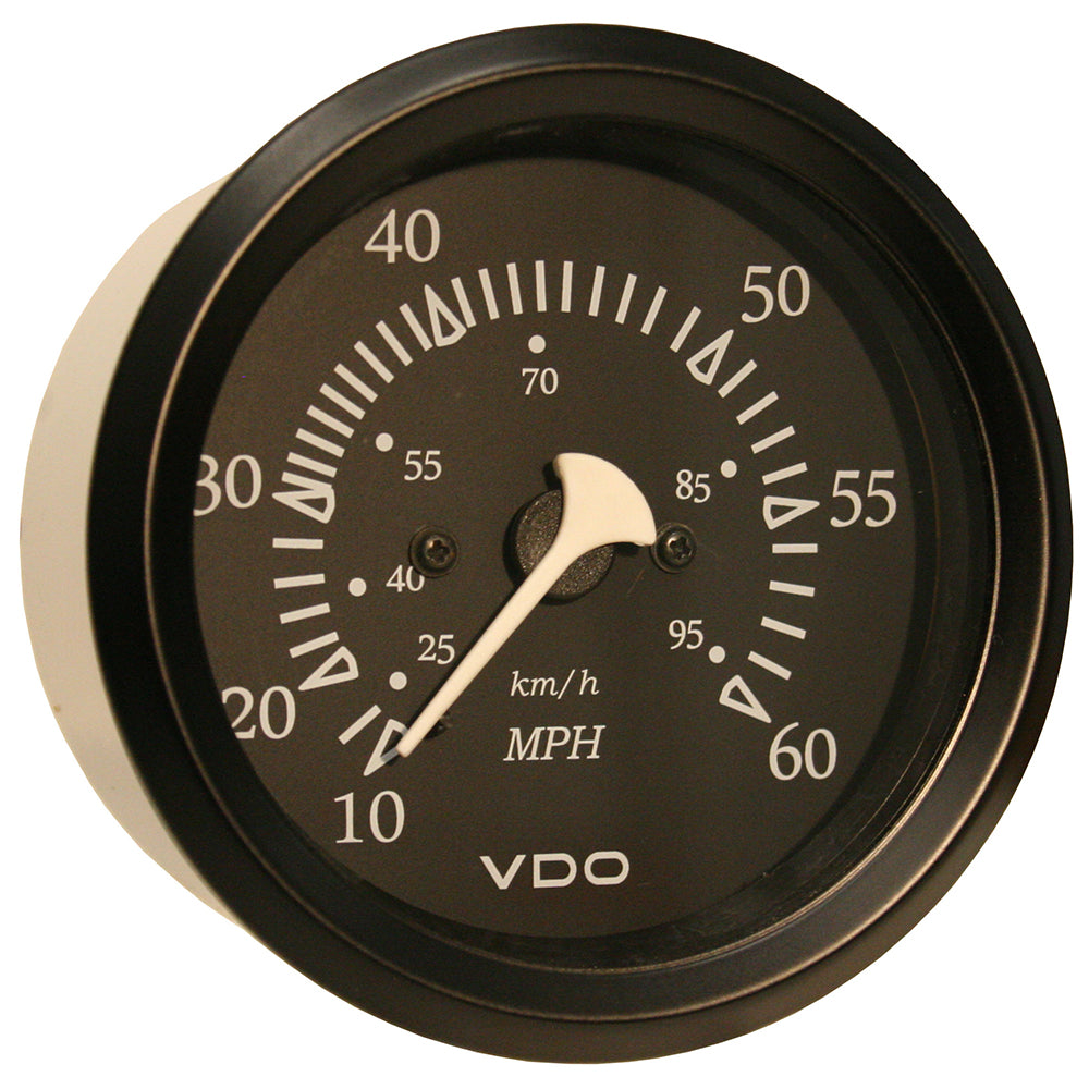 VDO Cockpit Marine 85mm (3-3/8") 60 MPH Pitot Speedometer - Black Dial/Bezel