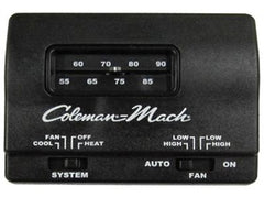 Coleman-Mach 70-6181 Wall-Mount Analog Thermostat 7330F3852 - Heat/Cool, Black