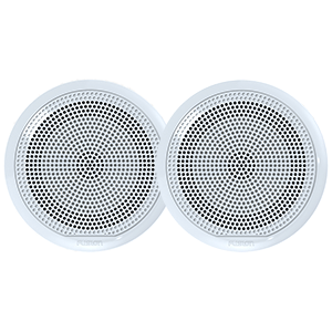 Fusion EL-F651W EL Series Full Range Shallow Mount Marine White Speakers - 6.5" w/ LED Lights 010-02080-00