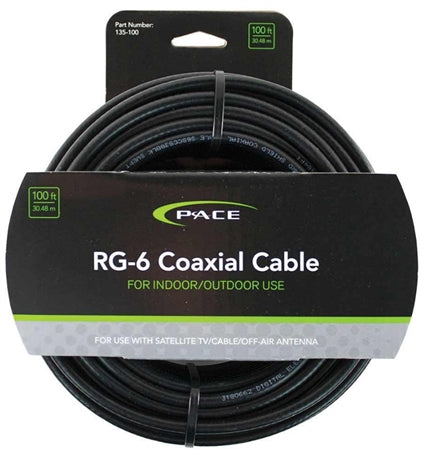 Pace International 135-100 Coaxial Rg-6 Cable 100'