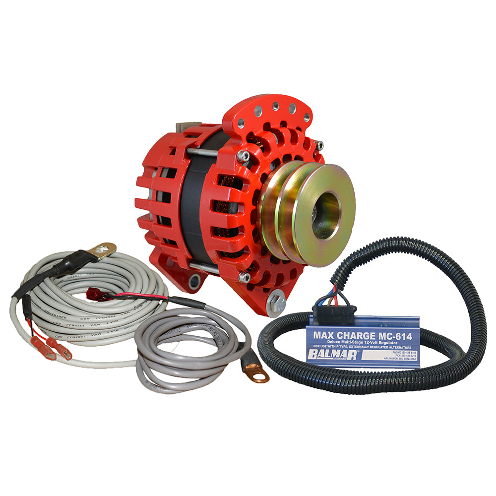 Balmar Alternator 3.15" Dual Foot Saddle Dual V Pulley Regulator &amp; Temp Sensor - 170A Kit - 12V