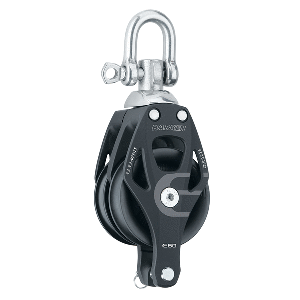 Harken 60mm Double Aluminum Element Block w/Swivel & Becket 6270