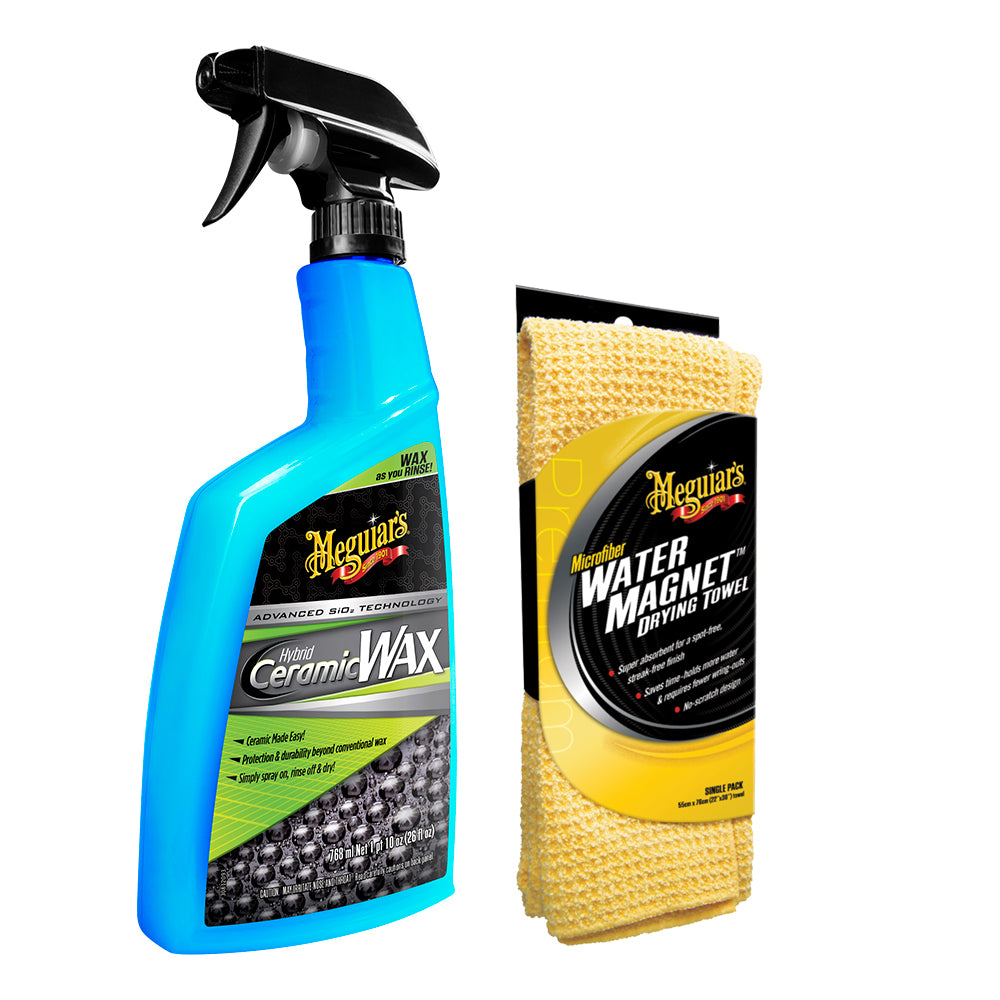 Meguiar&#39;s Hybrid Ceramic Wax w/Water Magnet Microfiber Drying Towel - 22" x 30"