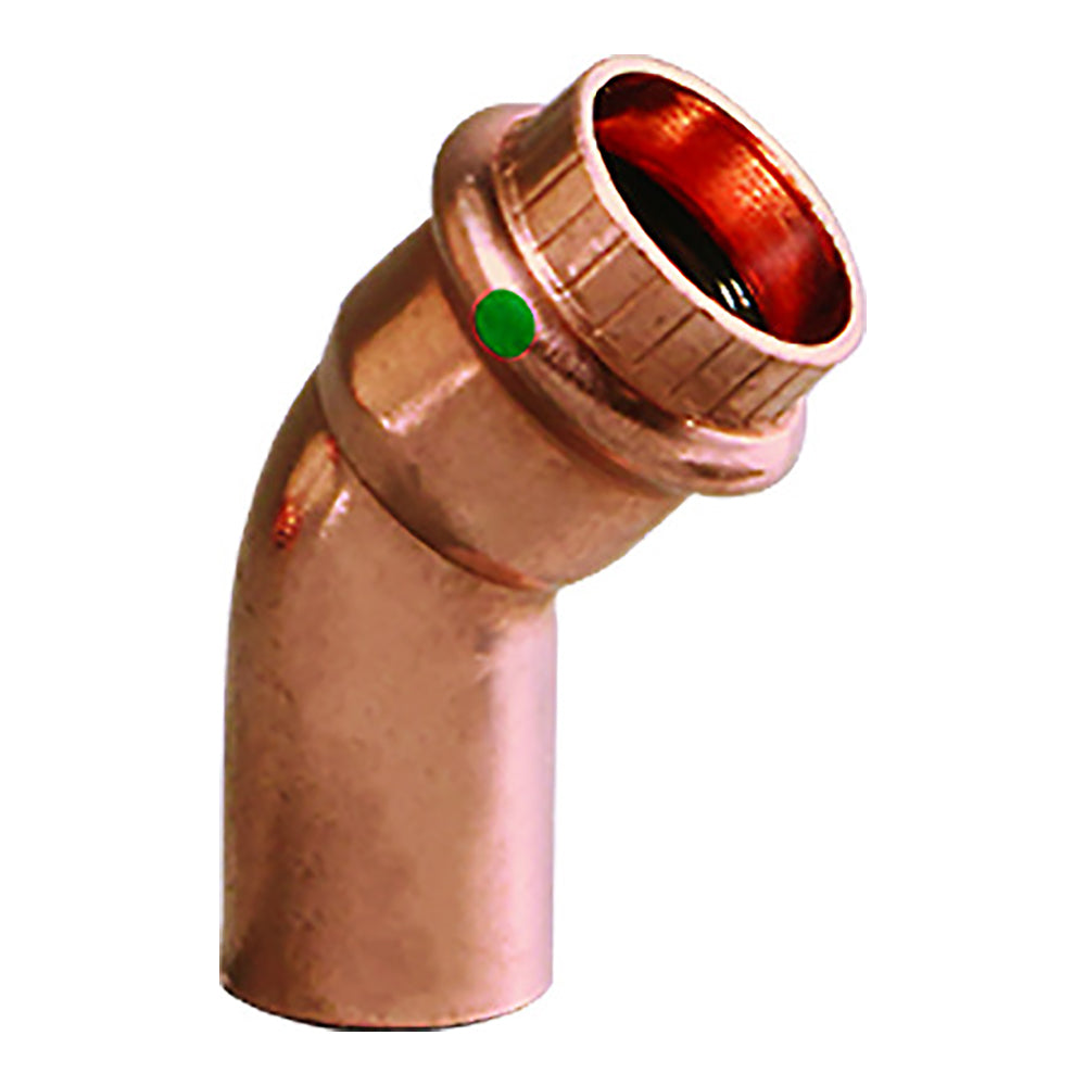 Viega ProPress 1-1/2" - 45&deg; Copper Elbow - Street/Press Connection - Smart Connect Technology