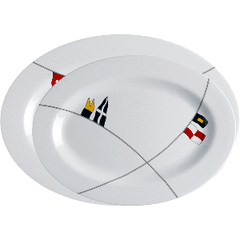 Marine Business 12009 Regata Oval Serving Platters - 2-Piece Set