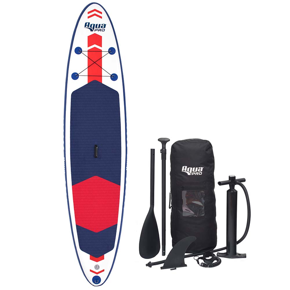 Aqua Leisure 11&#39; Inflatable Stand-Up Paddleboard Drop Stitch w/Oversized Backpack f/Board &amp; Accessories