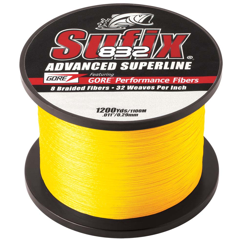 Sufix 832&reg; Advanced Superline&reg; Braid - 6lb - Hi-Vis Yellow - 1200 yds