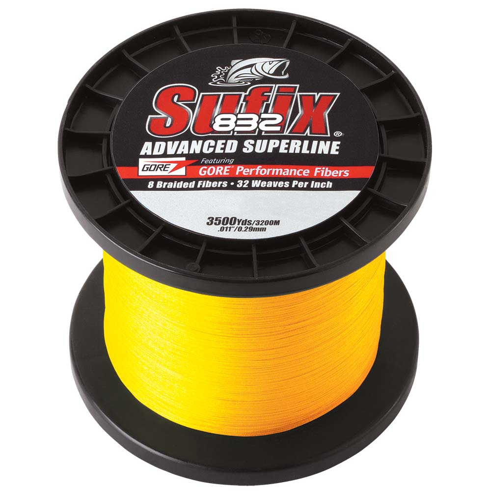 Sufix 832&reg; Advanced Superline&reg; Braid - 6lb - Hi-Vis Yellow - 3500 yds